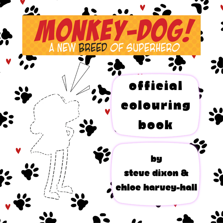 Monkey-Dog Colouring Book